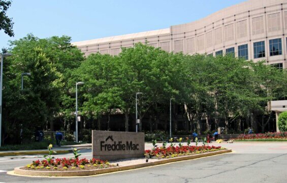 The front exterior of Freddie Mac headquarters in McLean, Virginia.